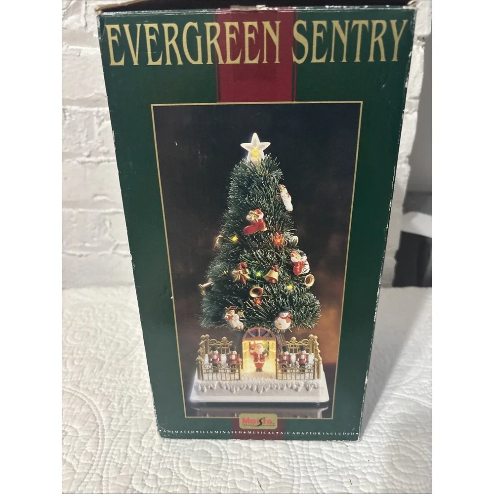 Vintage 1995 Maisto Musical Christmas Tree Village House‎